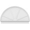 Ekena Millwork Half Round 4 Spoke Architectural Grade PVC Combination Pediment, 54"W x 33-3/4"H x 2-3/4"P PEDPC054X340HRO04 - alternate 4